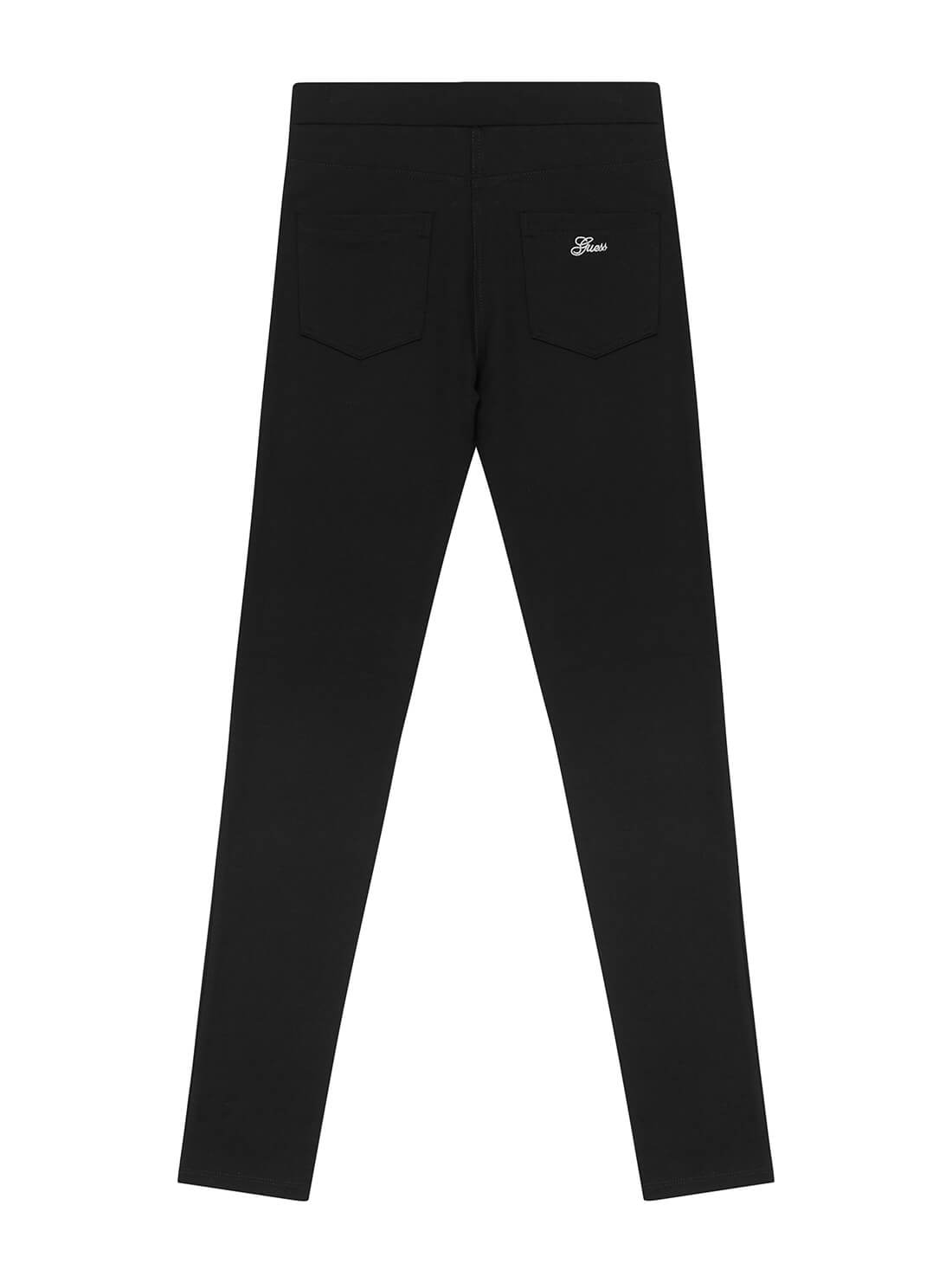 GUESS Kids Big Girl Black Jeggings (7-16) J81B08KAUH0 Back View 