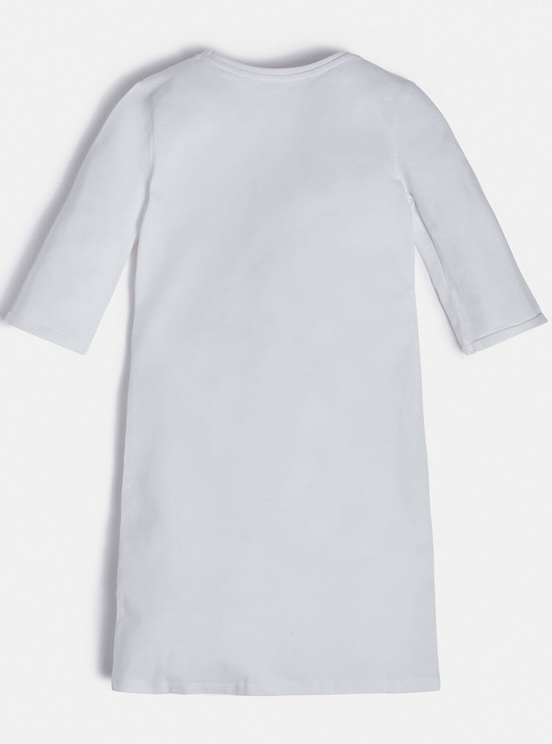 GUESS Kids Big Girl White Triangle Logo Dress (7-16) J93K51KAUD0 Back View