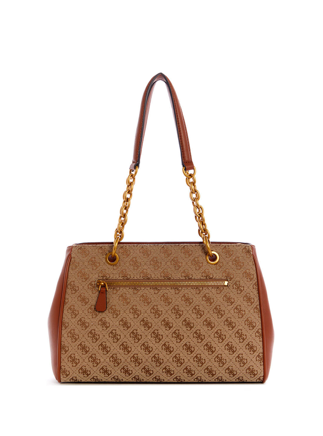 GUESS Womens  Brown Multi Aviana Luxury Satchel JB841406 Back View