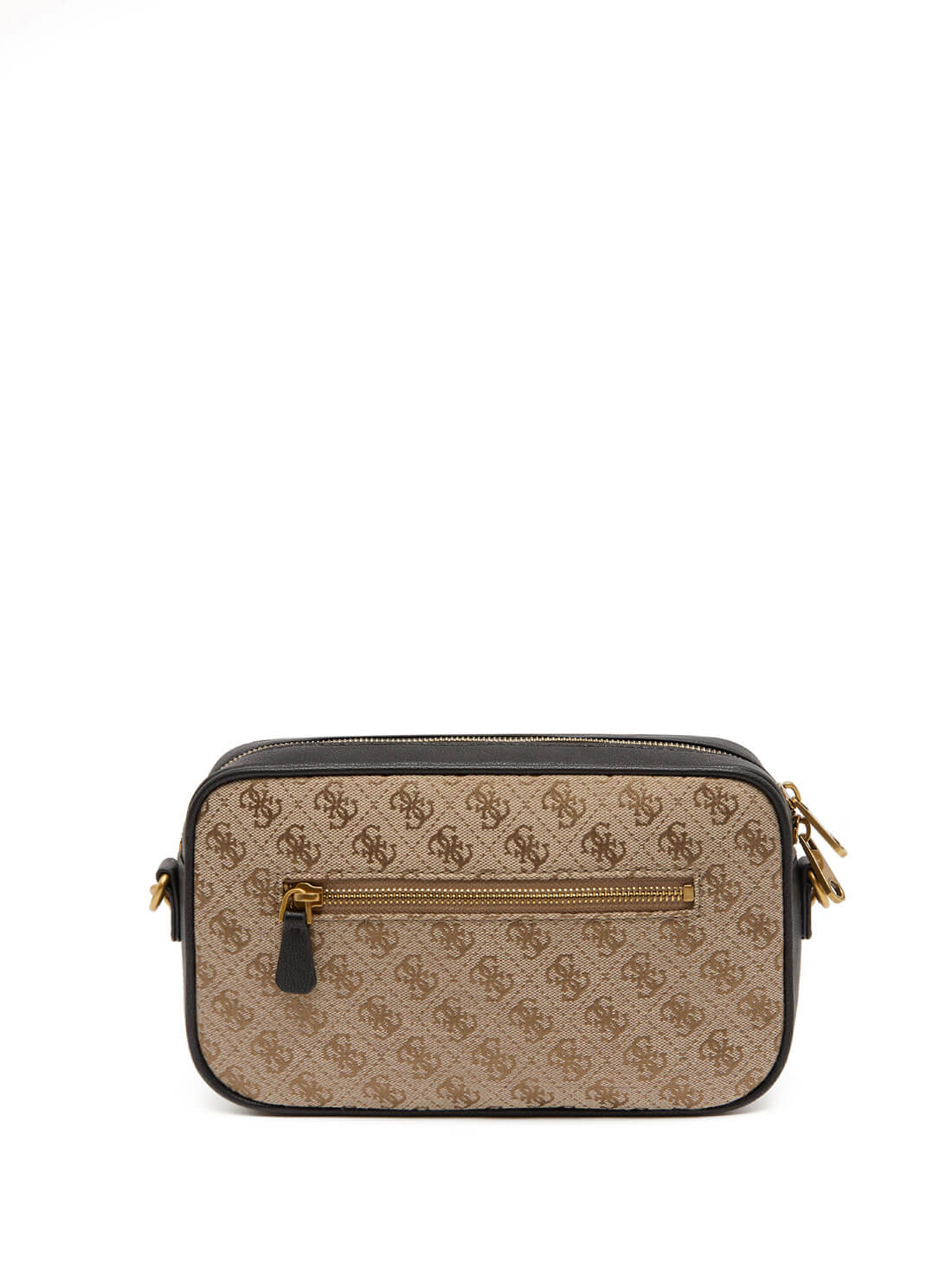 GUESS Womens  Brown Black Aviana Crossbody Camera Bag JB841414 Back View