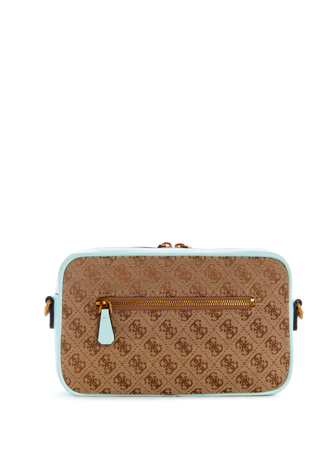 GUESS Womens  Brown Blue Aviana Crossbody Camera Bag  JB841414 Back View