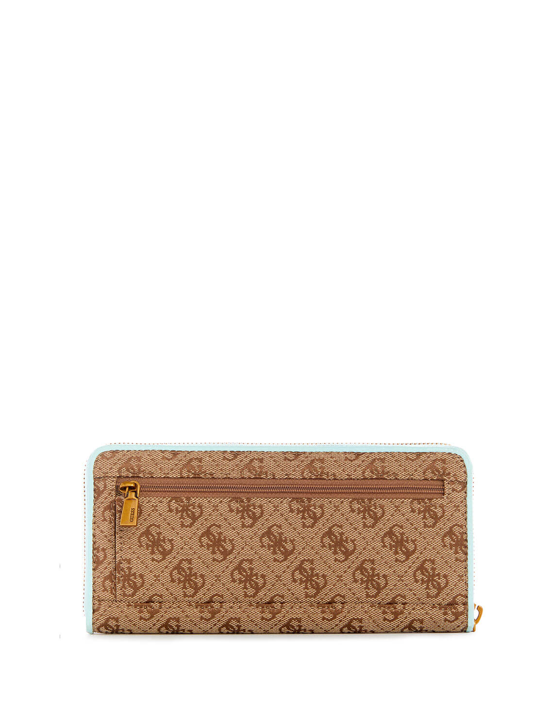 GUESS Womens  Brown Blue Aviana Large Wallet JB841446 Back View