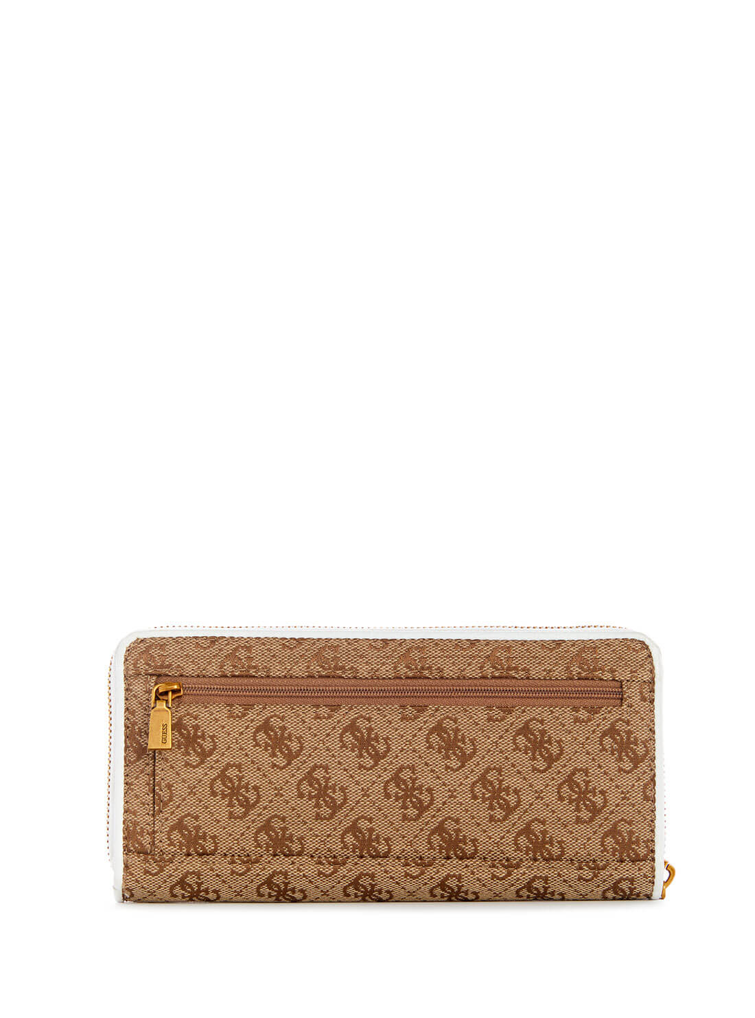 GUESS Womens  Brown White Aviana Large Wallet JB841446 Back View