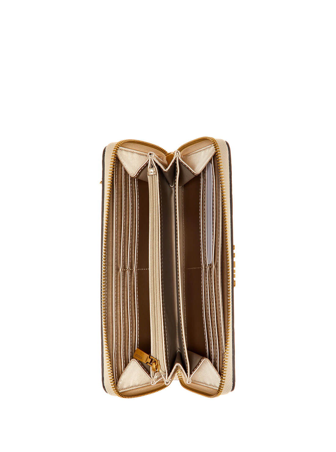 GUESS Womens  Brown White Aviana Large Wallet JB841446 Inside View