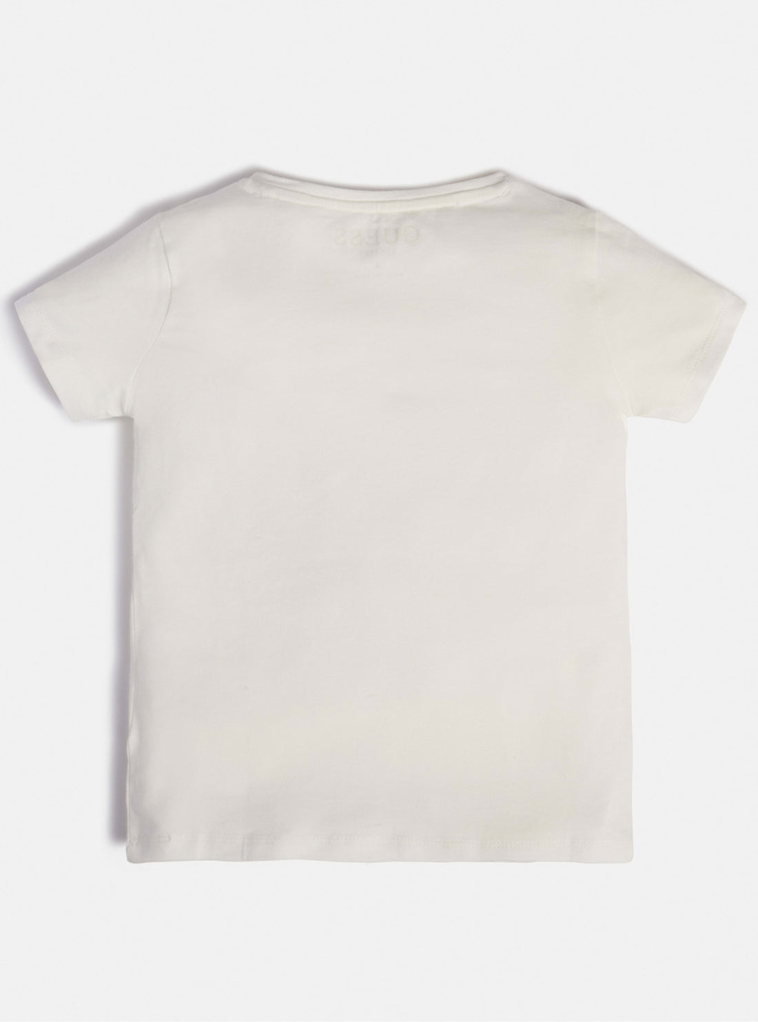 guess My Favourite Logo white little girl T-Shirt (2-7) back view