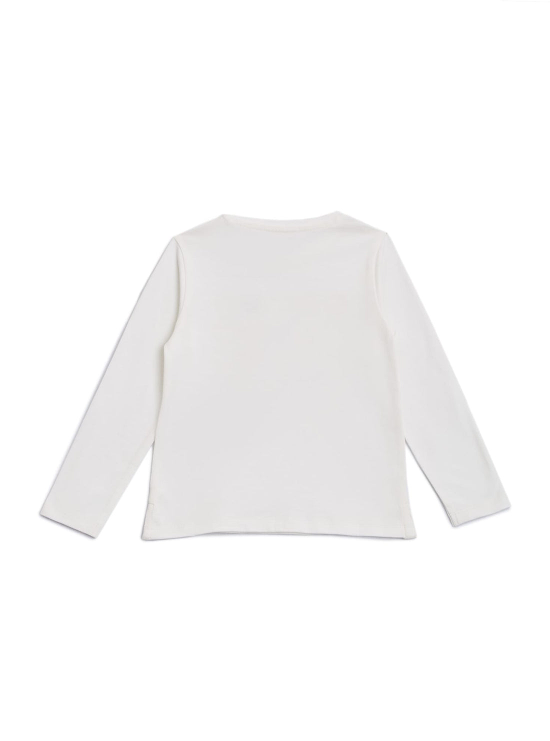 GUESS Long Sleeve White Little girl T-Shirt (2-7) back view