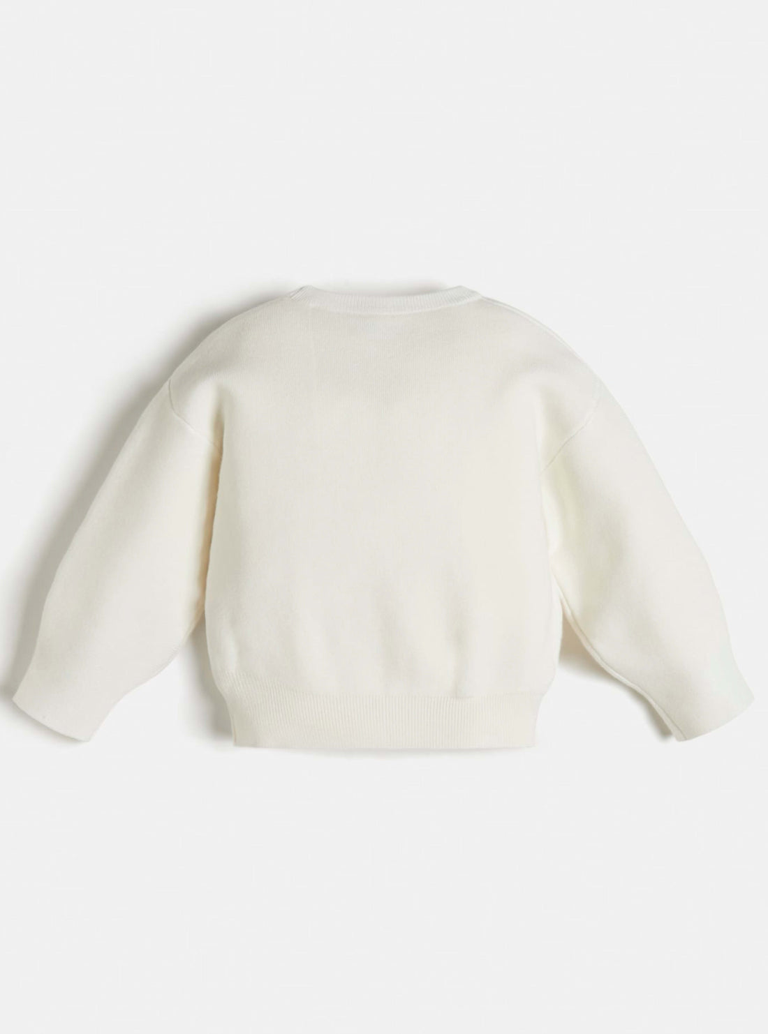 guess Sequin Logo Little Girl White  Jumper (2-7) back view