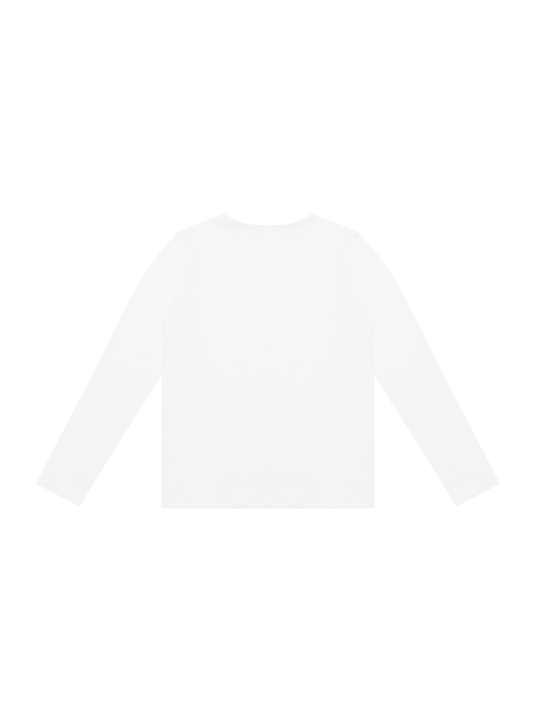 guess Logo Long Sleeve little girl white T-Shirt back view