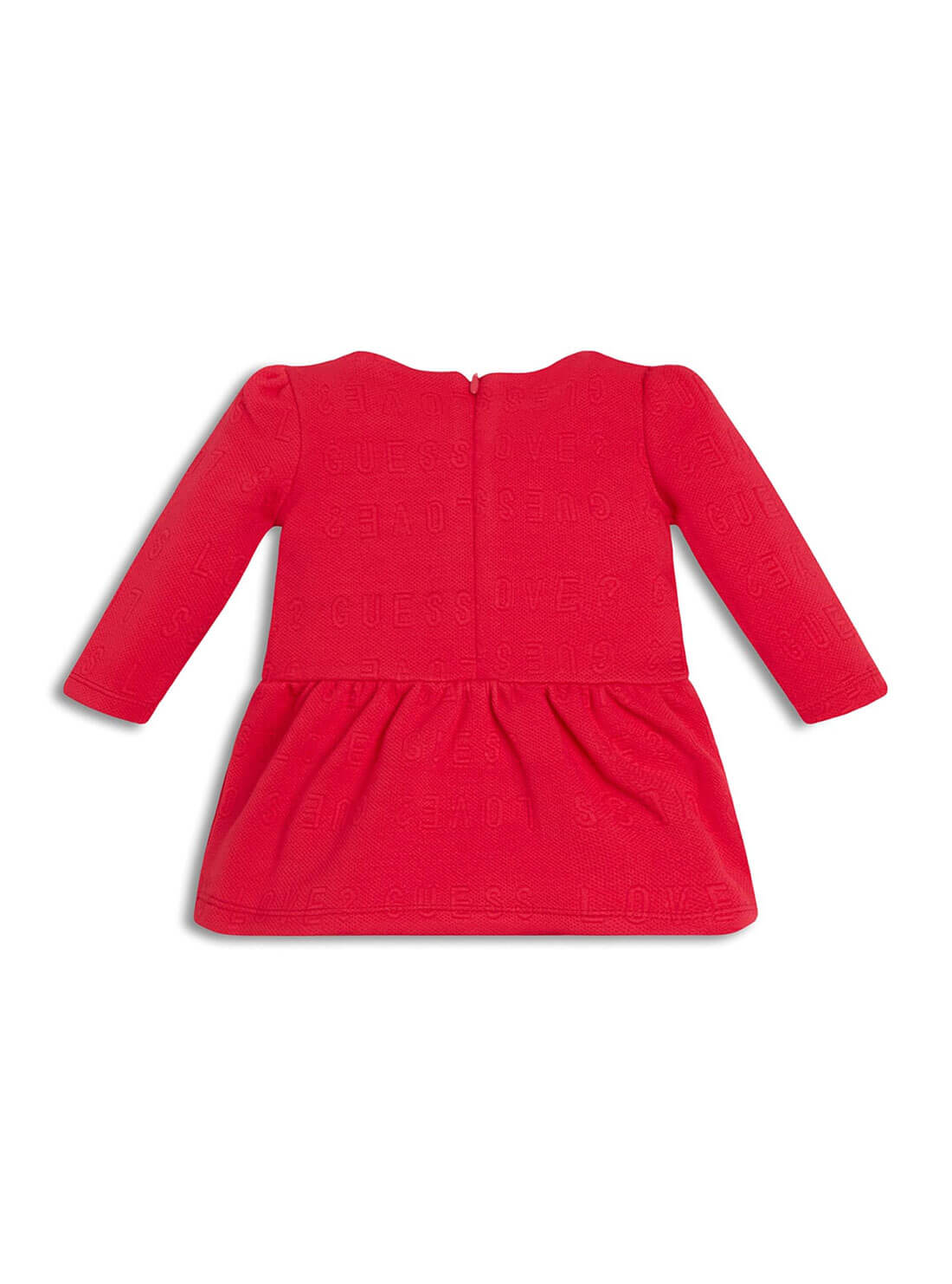 guess Red Jacquard Little Girl Dress (2-7) back view