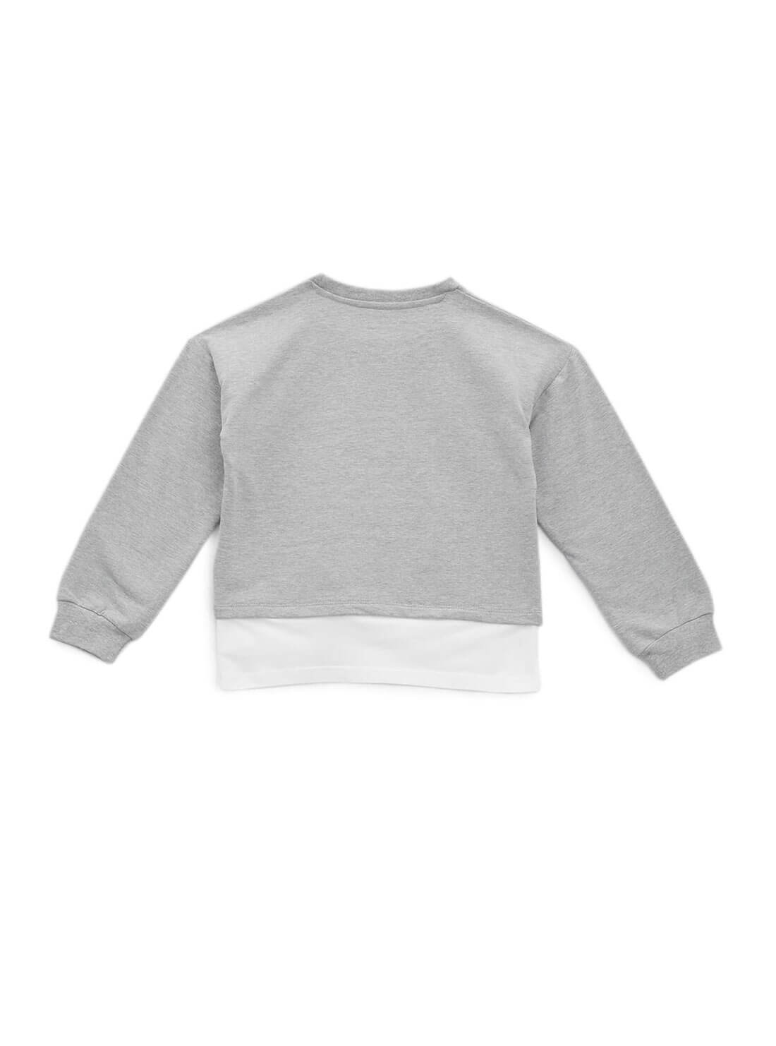 guess Grey Love Little girl Active Jumper (2-7) back view