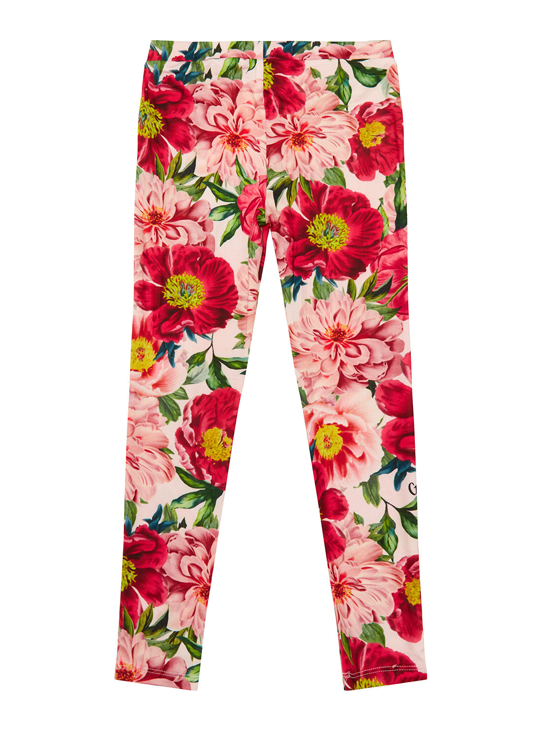 GUESS Little Girl Flowers Pattern Leggings (2-7) Back View