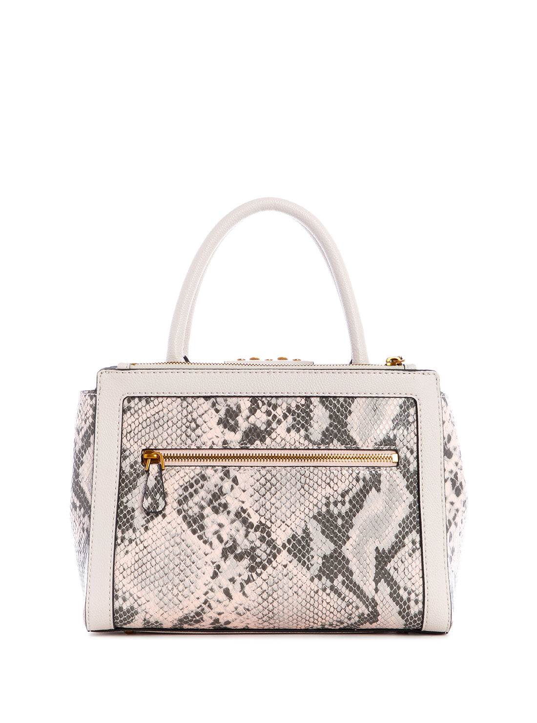 GUESS Blush Python Bling Society Womens Satchel back view