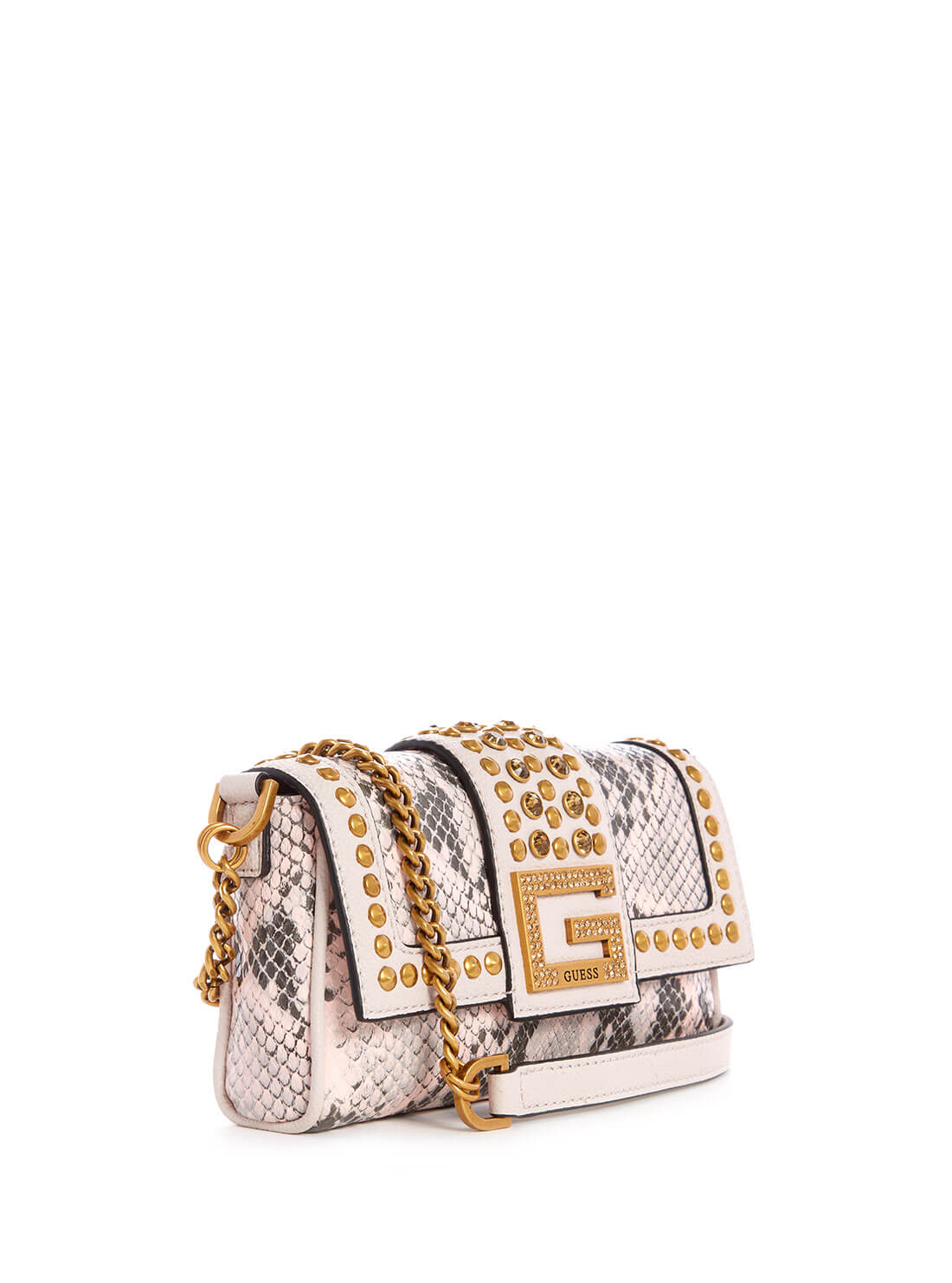 guess Blush Python Bling Womens Mini Crossbody side view