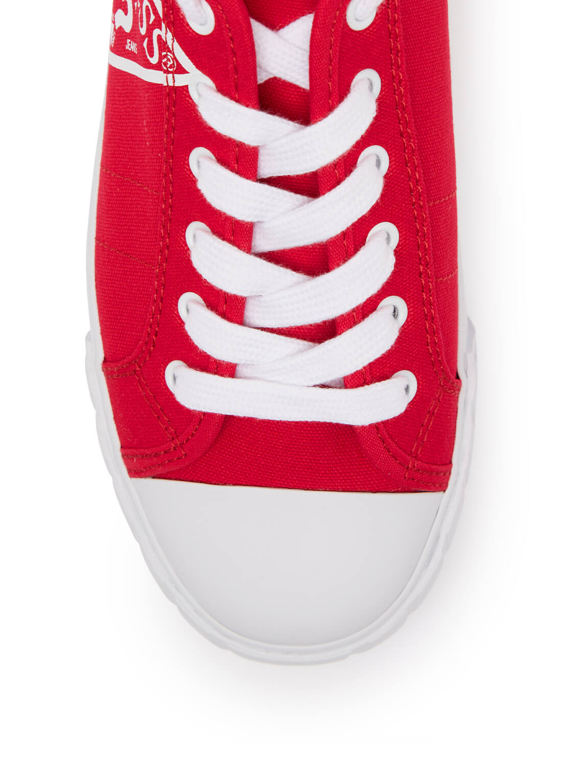 GUESS Kerrie Logo Low-Top Red Women's Sneakers Front View