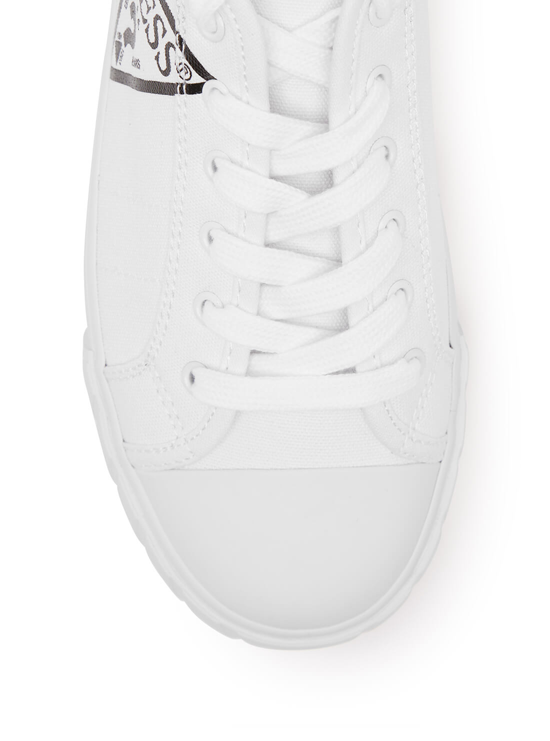 GUESS Kerrie Logo Low-Top White Women's Sneakers Front View