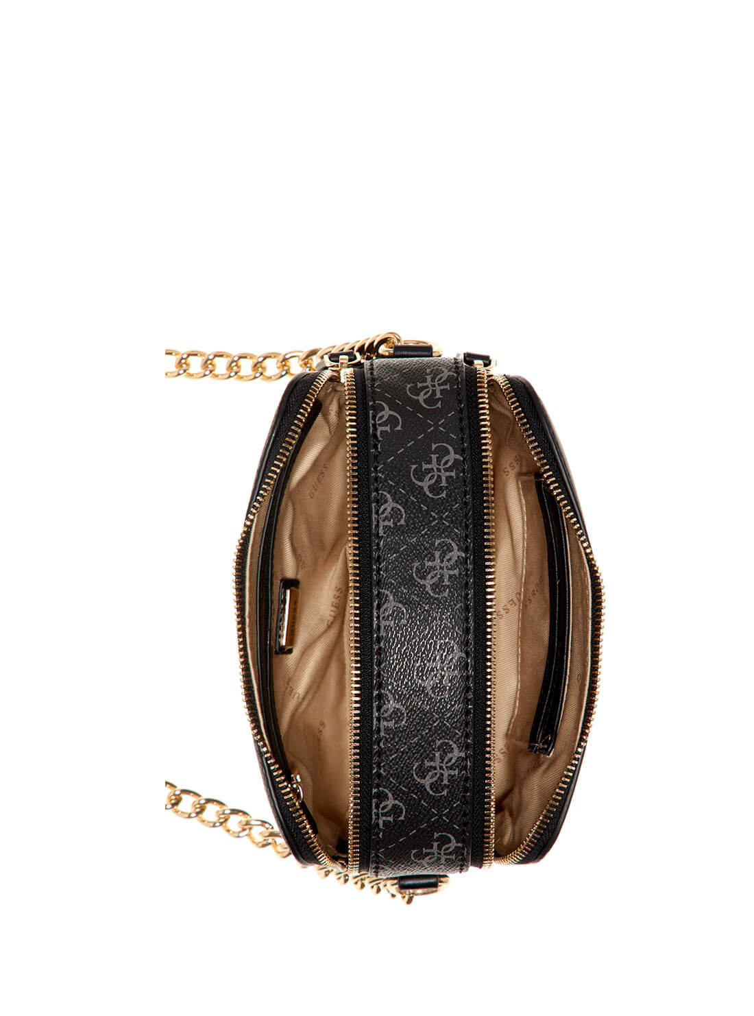 GUESS Noelle Logo Camera Black Womens Crossbody inside view