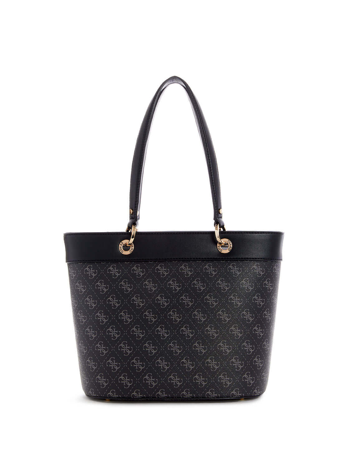 guess Logo Noelle Small Black Womens Elite Tote back view