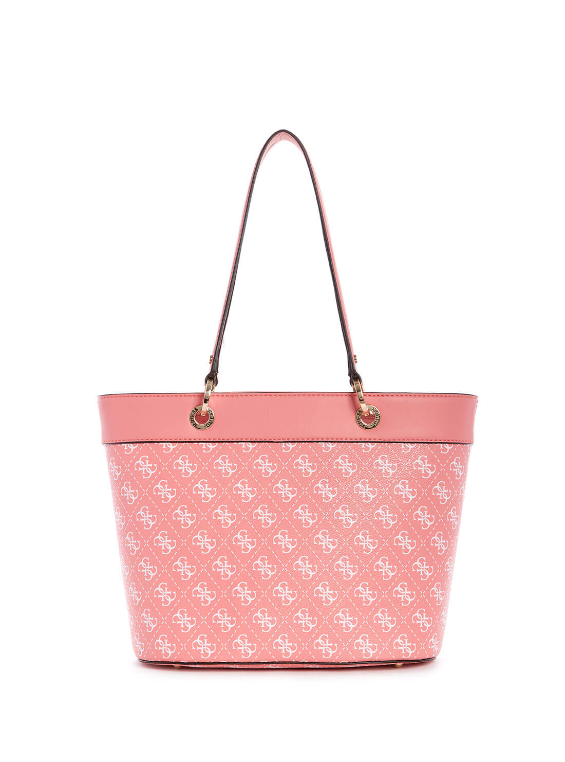 guess Logo Noelle Small Pink Womens Elite Tote back view
