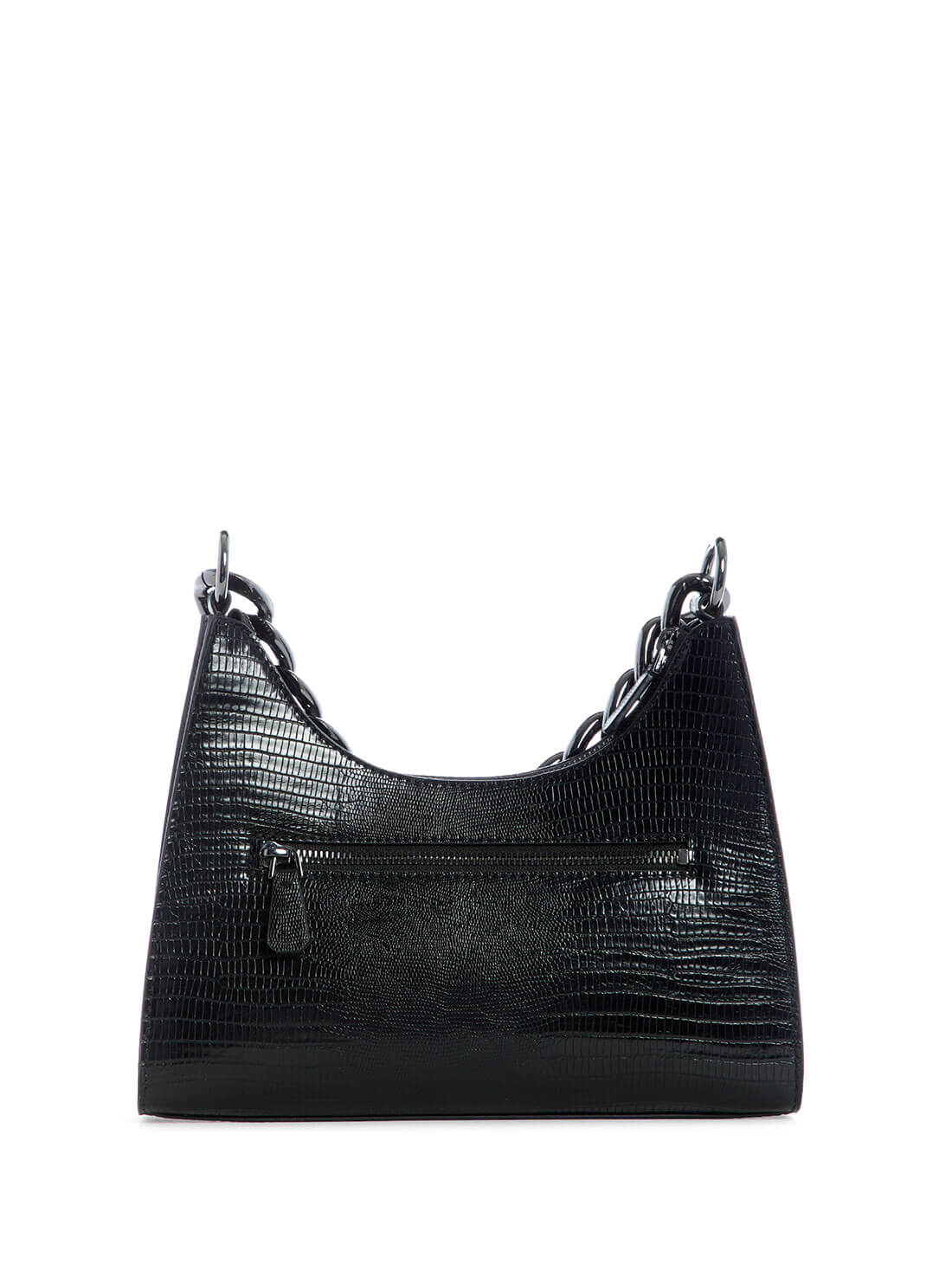 guess Black Tullia Hobo Womens Shoulder Bag back view