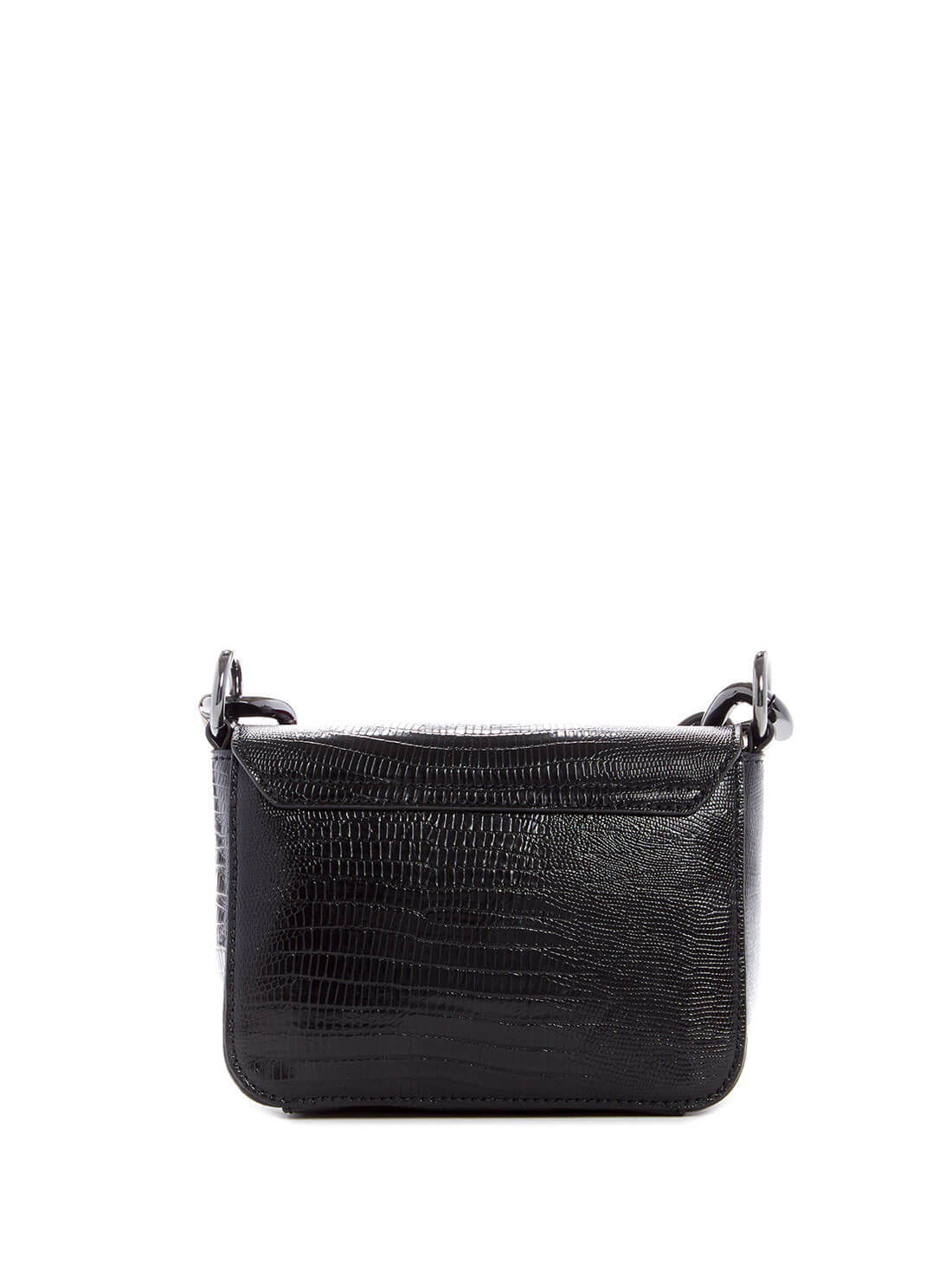 GUESS Black Croc Tullia Womens Mini Crossbody back view