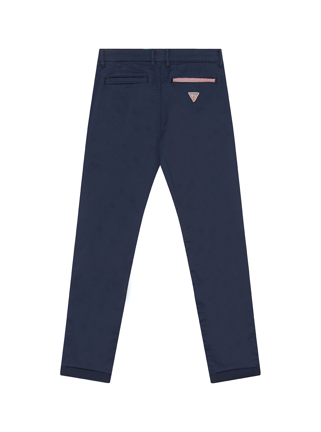 GUESS Big Boy Blue Sateen Slim Chino Pants (7-16) L1YB00WE2W0 Back View