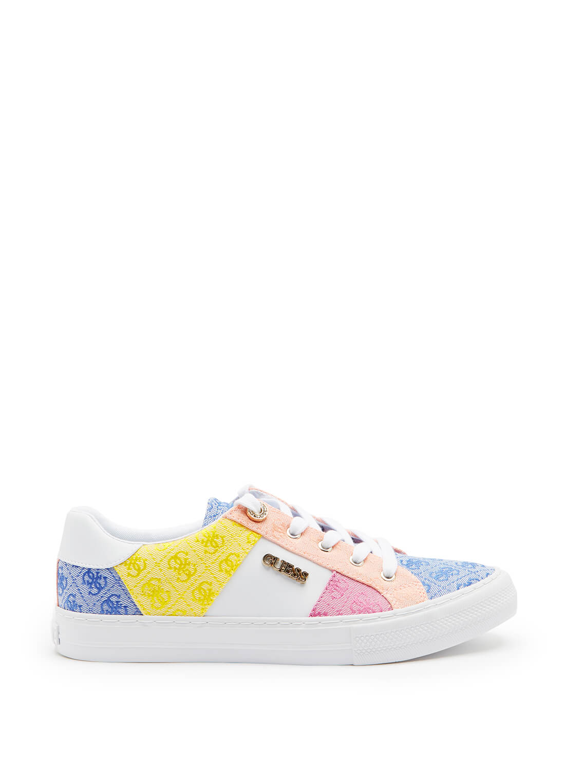 GUESS Womens Multicoloured Loven Logo Low-Top Sneakers LOVEN4-A Side View