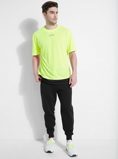 GUESS Mens Eco Black Relaxed Roy Joggers M0GQ05R44Q7 Full View