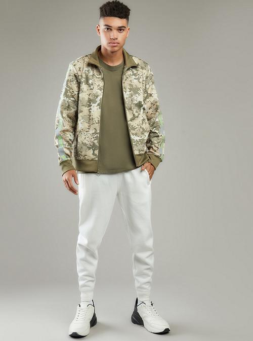 GUESS Men's Eco White Relaxed Roy Joggers M0GQ05R44Q7 Full View