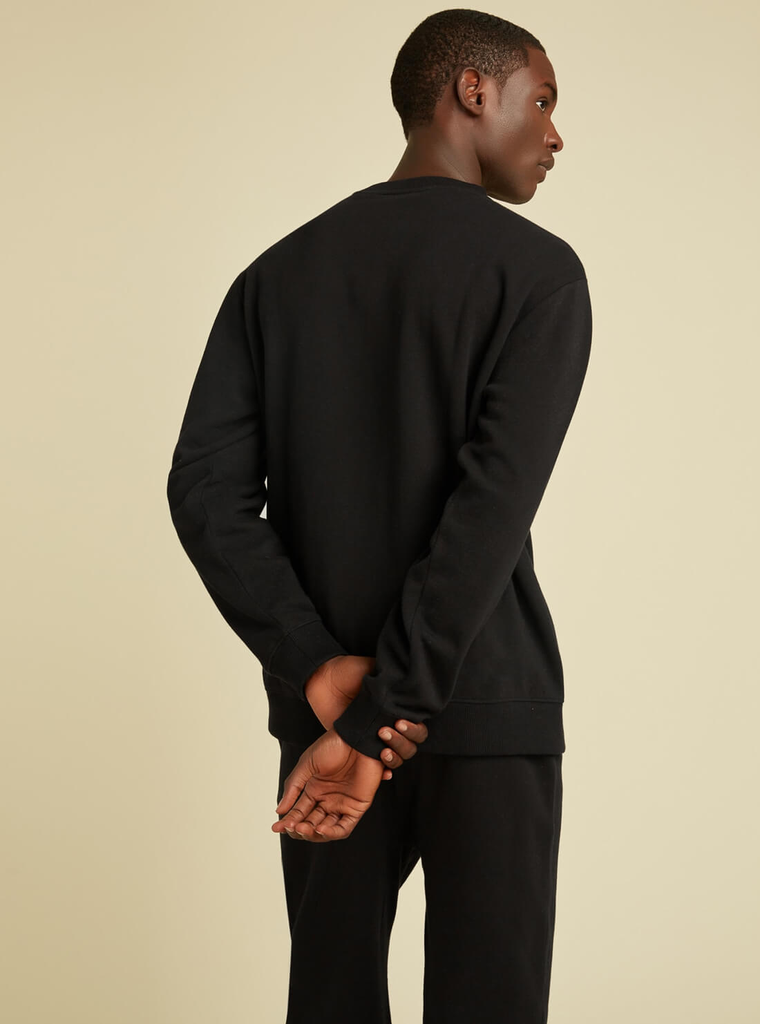GUESS Mens GUESS Originals Kit Black Smith Jumper M1BQ14KA1B0 Back View