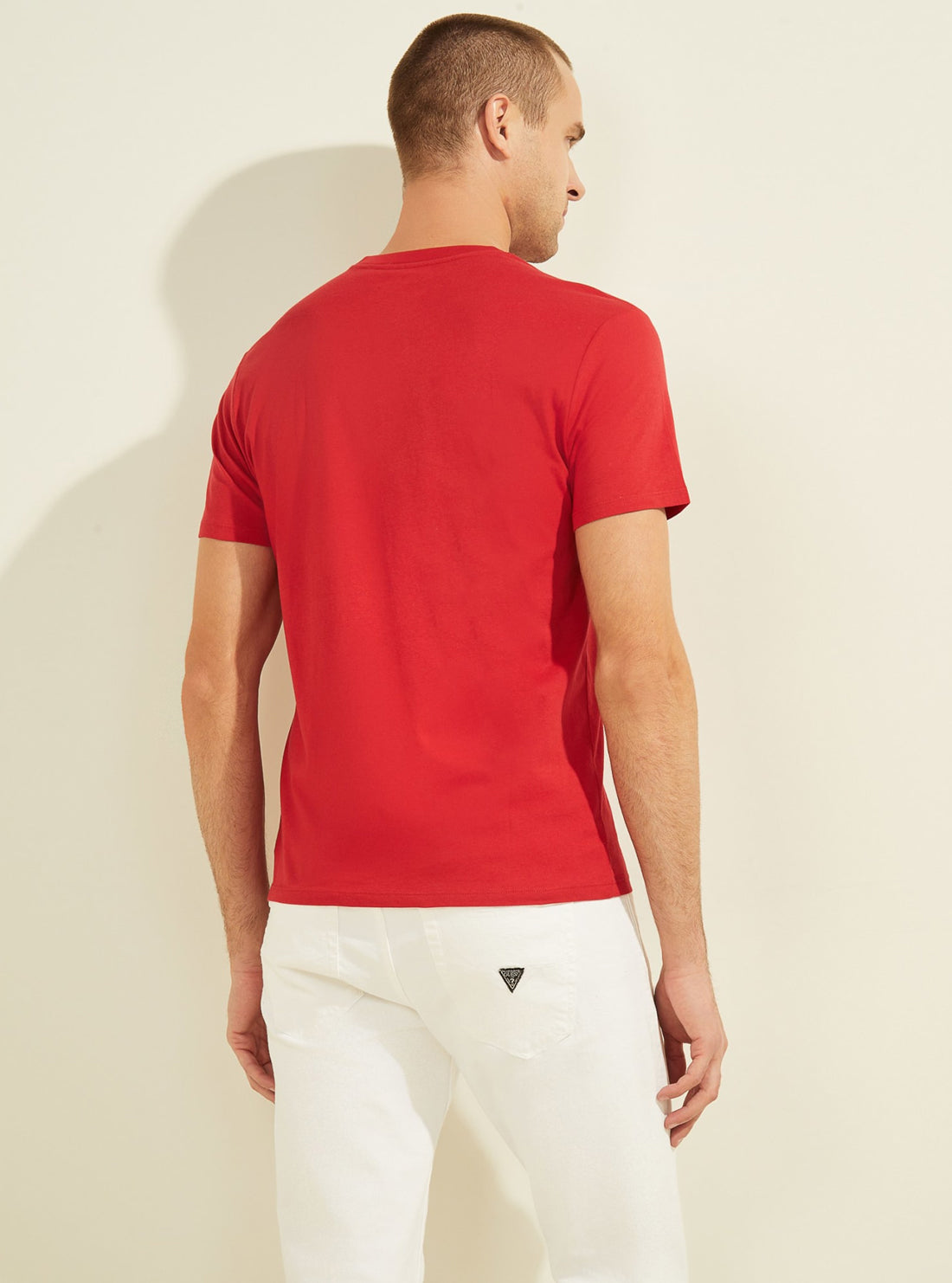 GUESS Mens Red Chinese New Year Tiger Logo T-Shirt    M2RI31K8HA1 Back View
