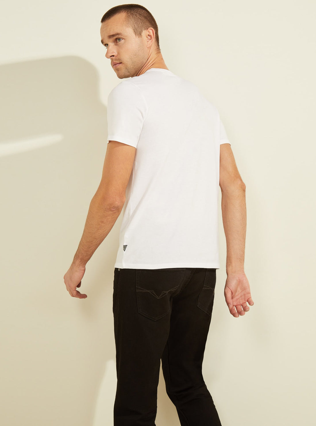 GUESS Mens White Chinese New Year Tiger Logo T-Shirt M2RI31K8HA1 Back View