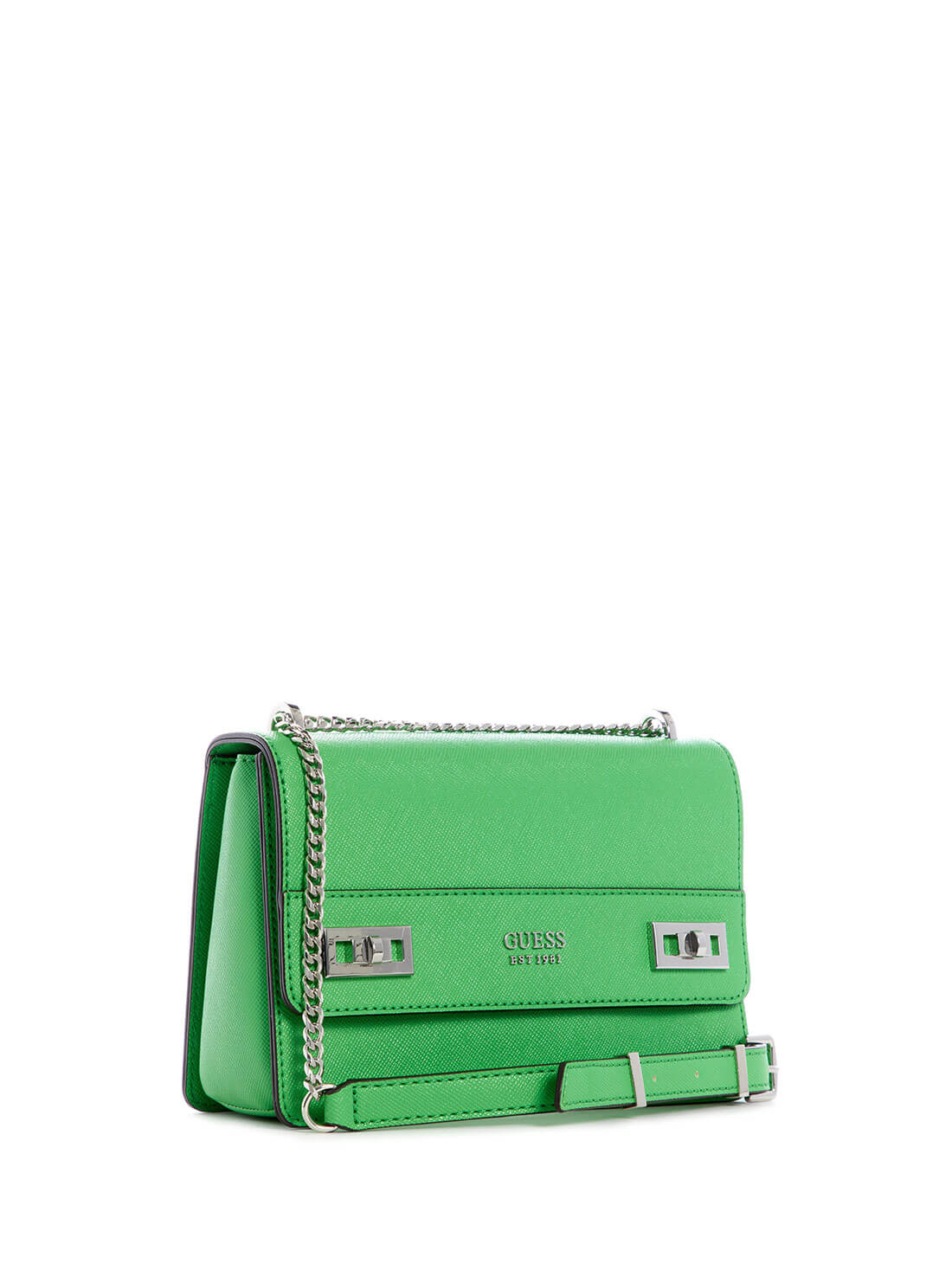 GUESS Women's Green Katey Convertible Crossbody Bag AY787021 Front Side View