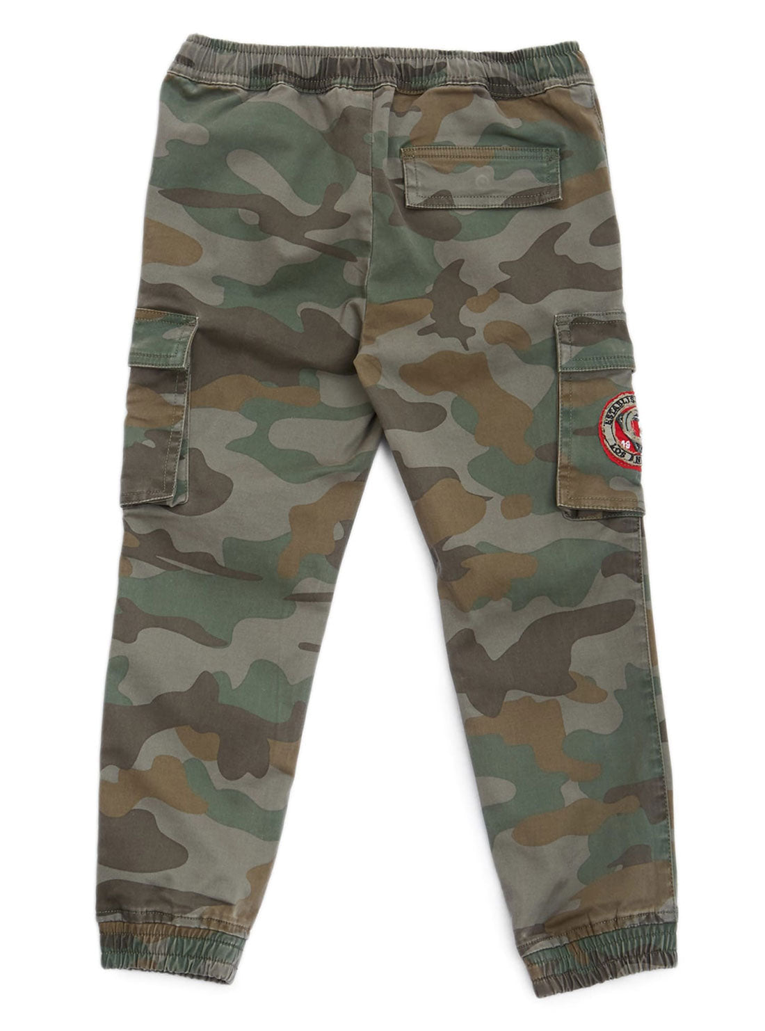 GUESS Little Boys Camo Sateen Cargo Pants (2-7) N1YB02WDYY0 Back View
