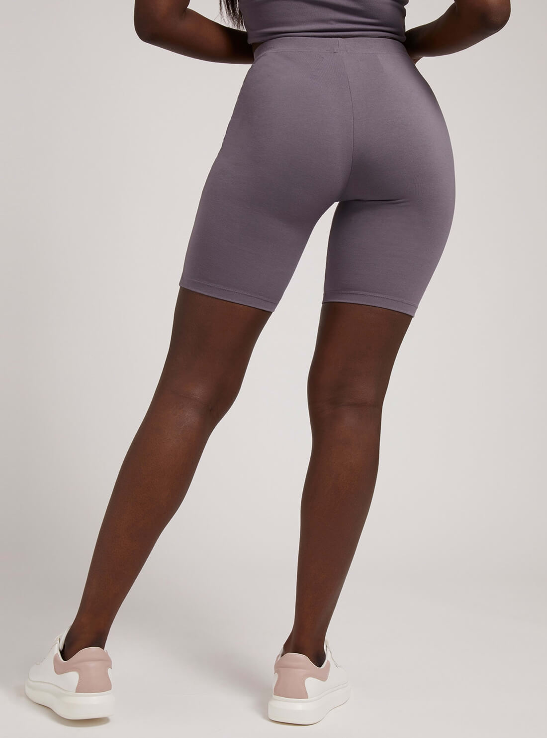 GUESS Womens  Purple Allison Biker Shorts O1BA07KASI1 Back View