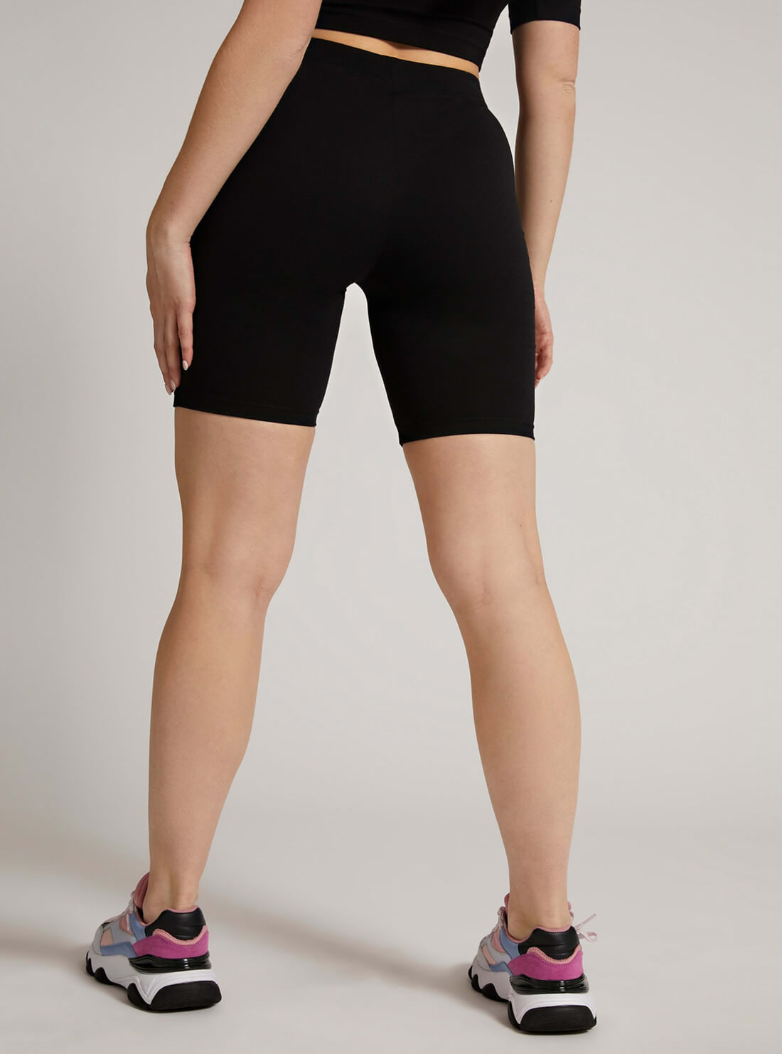 GUESS Womens  Black Allison Biker Shorts O1BA07KASI1 Black View