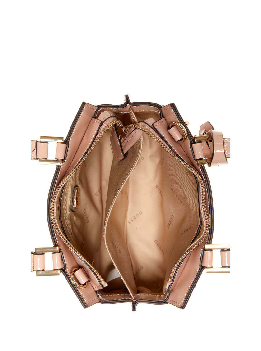 GUESS Womens  Pink Katey Quattro G Mini Satchel PG787076 Inside View