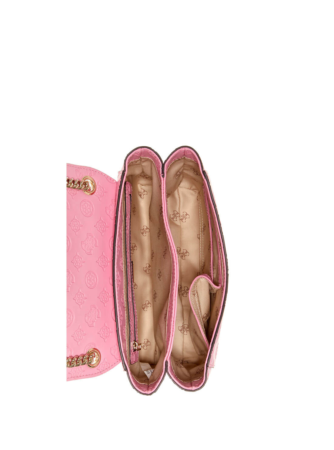GUESS Womens  Pink Carlson Convertible Crossbody PG839821 Inside View