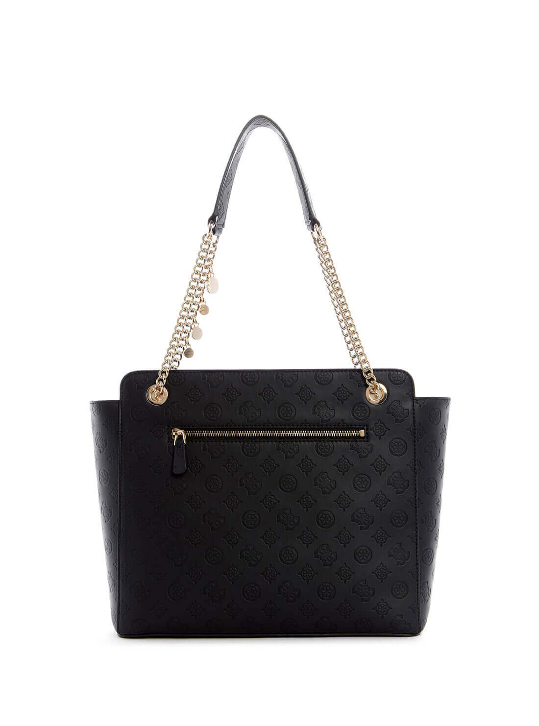 GUESS Womens  Black Carlson Society Carryall Satchel PG839823 Back View