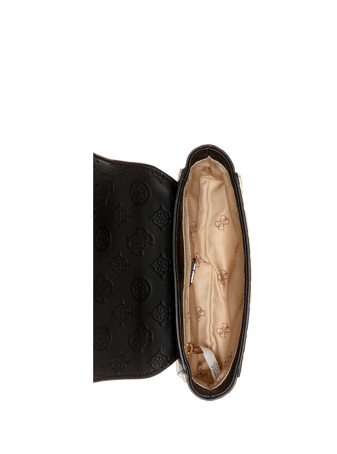 GUESS Womens  Black Carlson Mini Crossbody Bag PG839878 Inside View