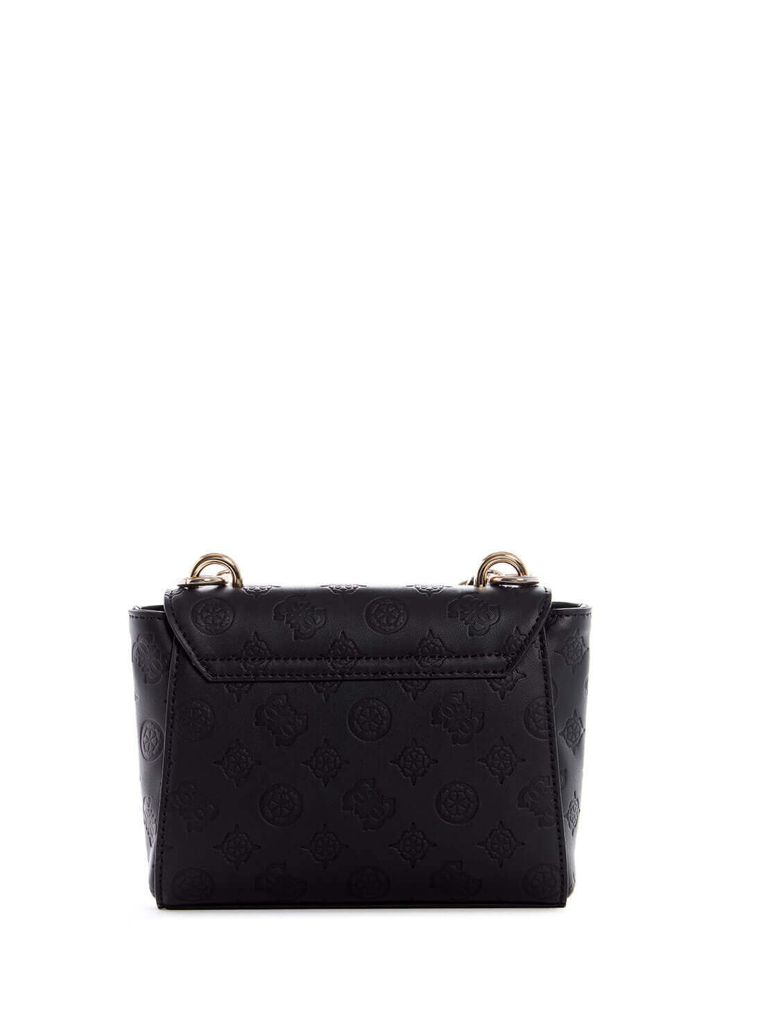 GUESS Womens  Black Carlson Mini Crossbody Bag PG839878 Back View