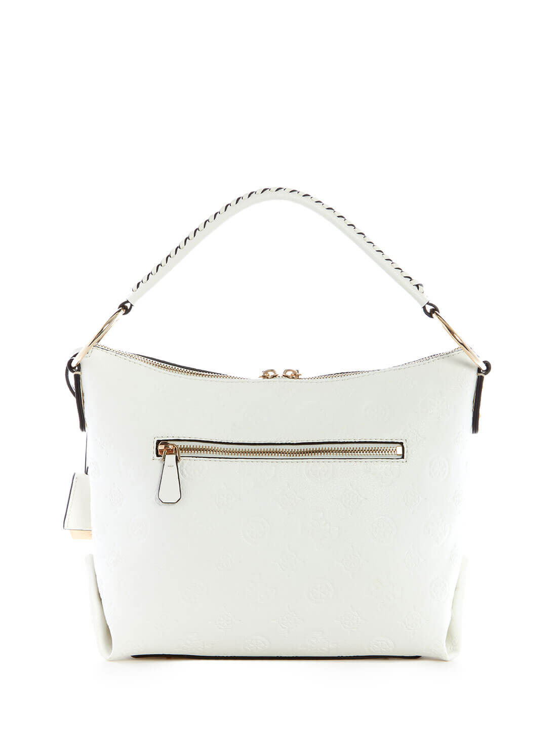 GUESS Womens  White Peony Helaina Hobo Bag PG840302 Back View