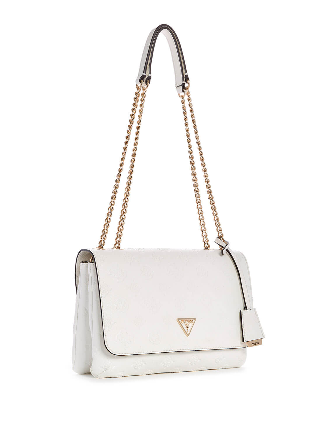 GUESS Womens  White Helaina Convertible Crossbody PG840321 Front Side View