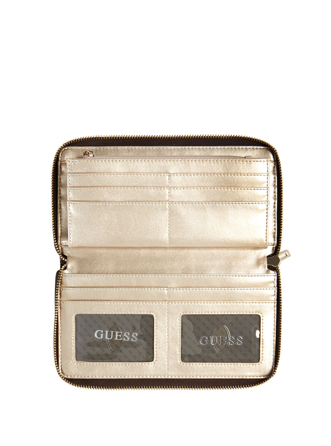 GUESS Womens  White Helaina Cheque Organiser Wallet PG840363 Inside View