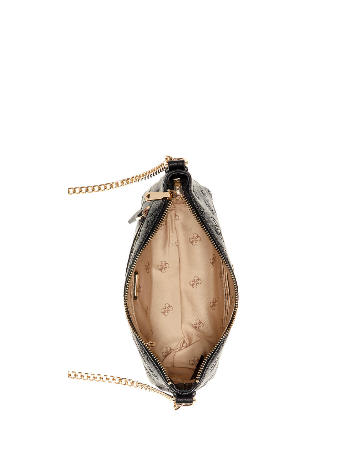 GUESS Womens  Black Helaina Mini Crossbody PG840372 Inside View
