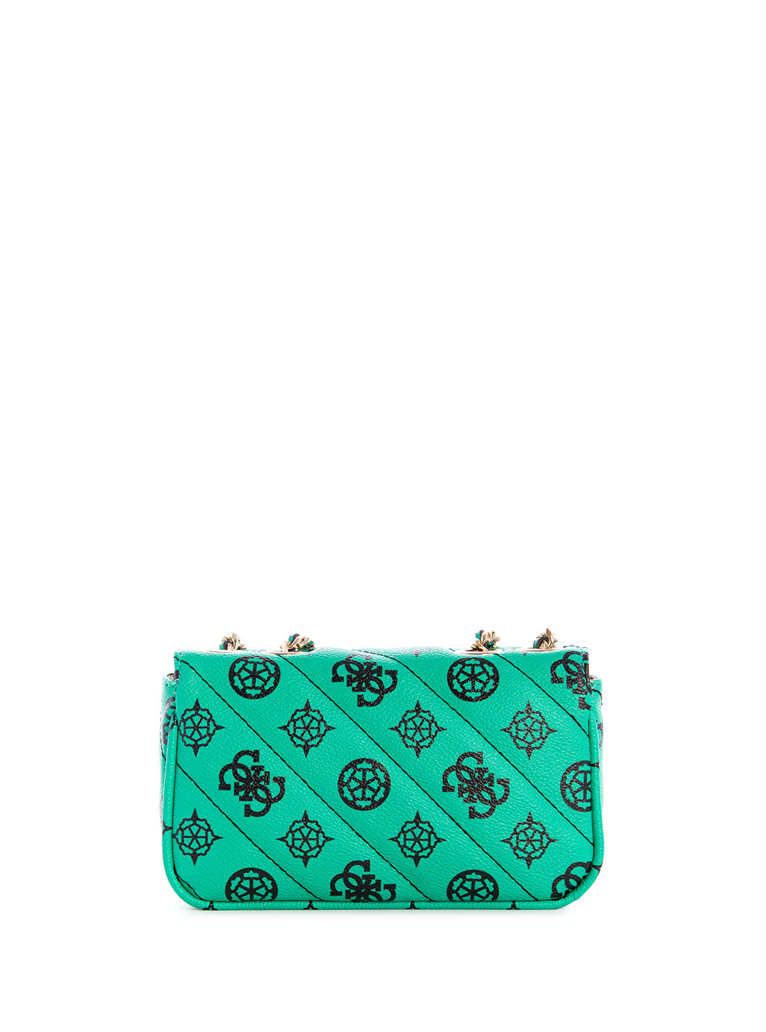 GUESS Womens  Green Quilted Always Mini Crossbody Bag PG842578 Back View