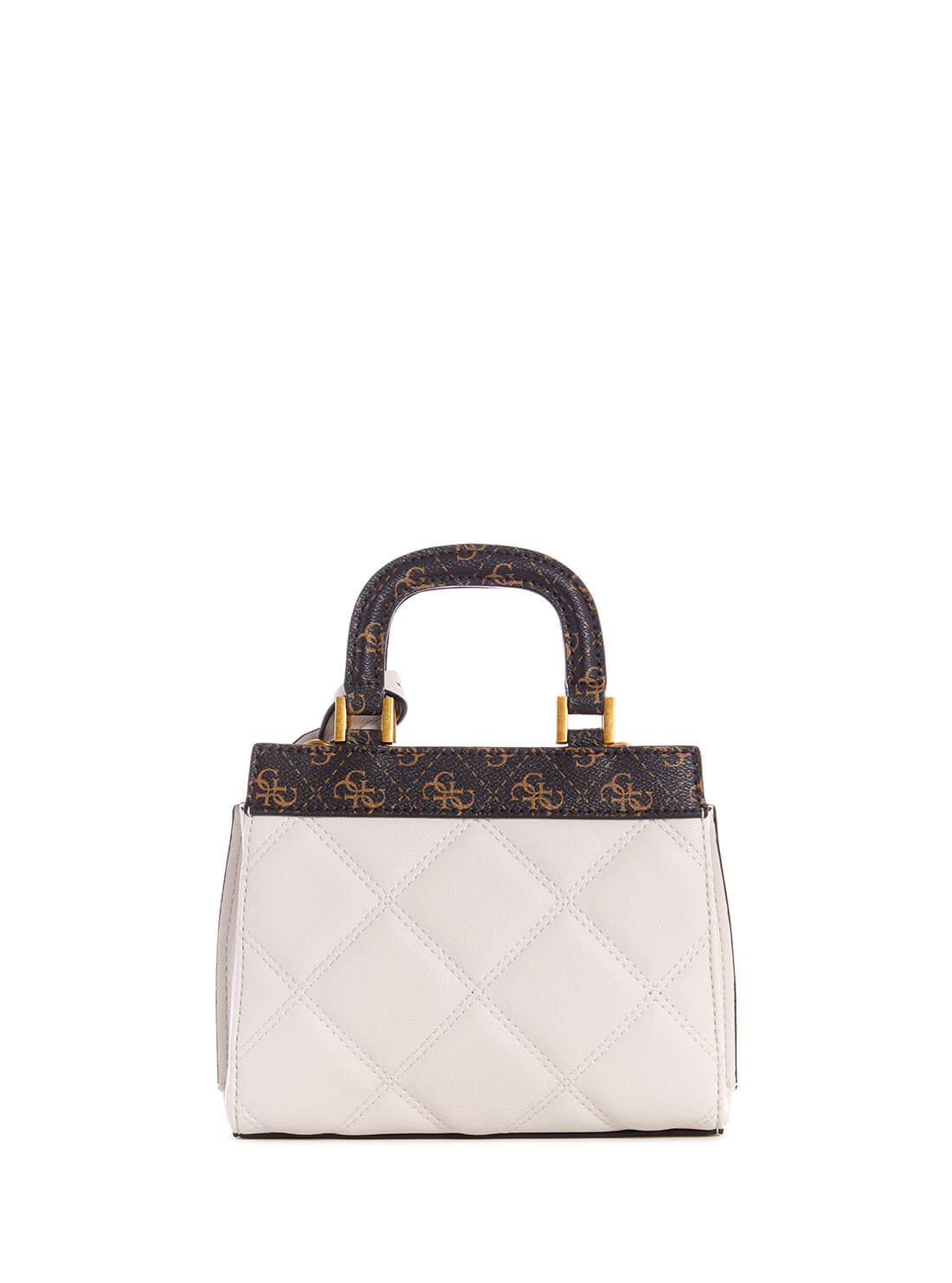 GUESS Womens White Multi Katey Mini Satchel QB787076 Back View