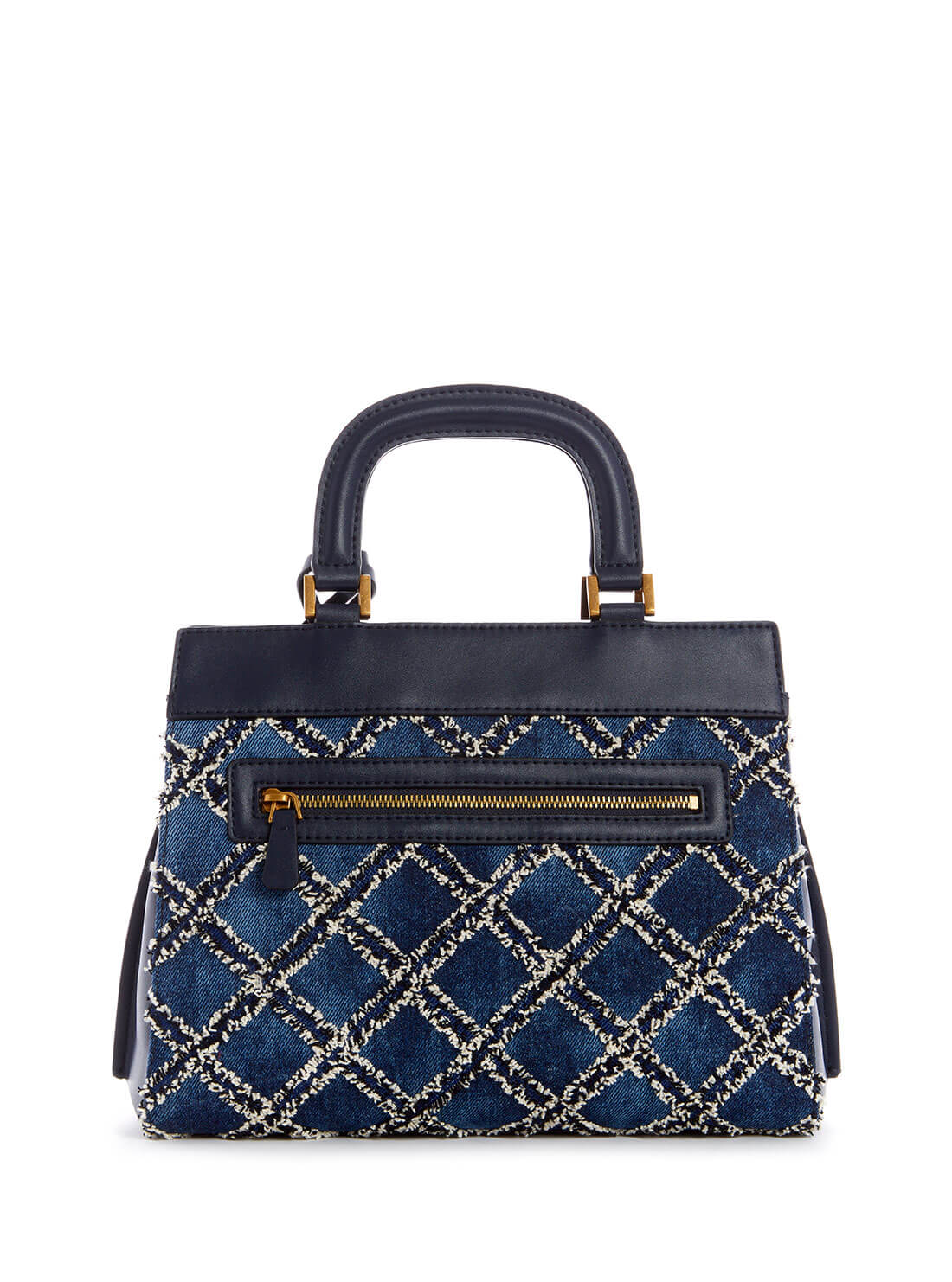 GUESS Womens Denim Blue Katey Luxury Satchel QD787028 Back View