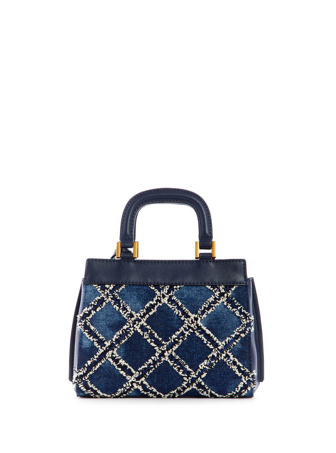 GUESS Womens Denim Blue Katey Mini Satchel QD787076 Back View