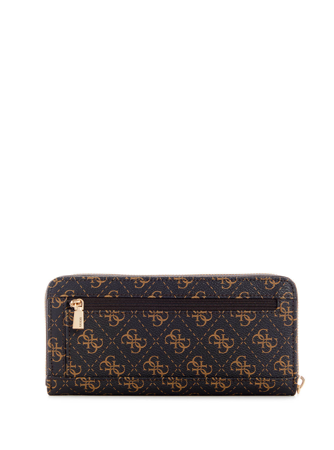 GUESS Womens Black Brown Laurel Large Wallet QG850046 Back View