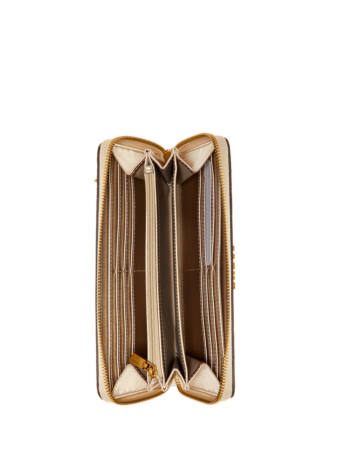 GUESS Womens Brown Logo Laurel Large Wallet SB850046 Inside View